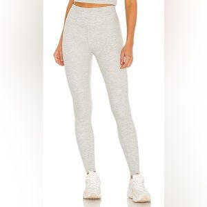 Alo Yoga XXS High-Waist Micro Waffle Lowkey Legging - Dove Grey Heather NWT